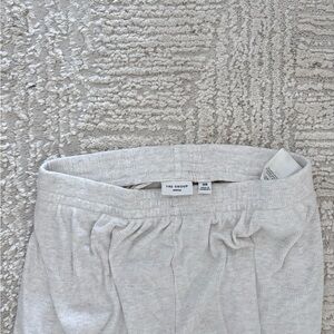 Aritzia Light Grey Ribbed Lounge Pants